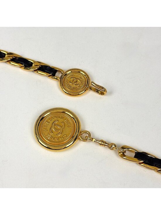 Chanel Belt CC Logo 31 Rue Cambon Leather Black